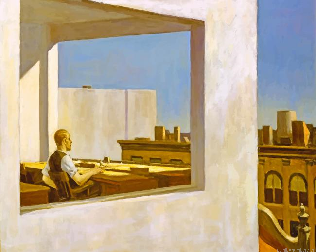 Office In A Small City Edward Hopper Painting By Numberss.png