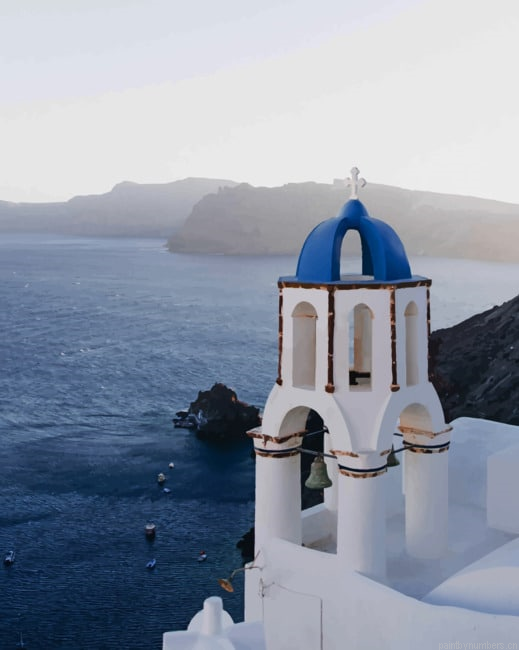 Oia Church Bells Buildings Painting By Numberss.png