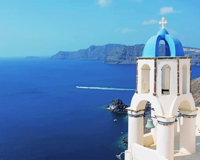 Oia Santorini Church Painting By Numberss.png