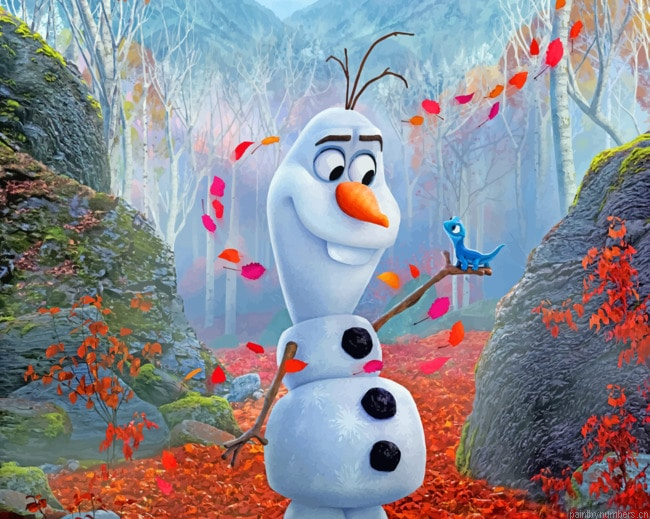 Olaf And The Lizard Cartoons Painting By Numbers.png