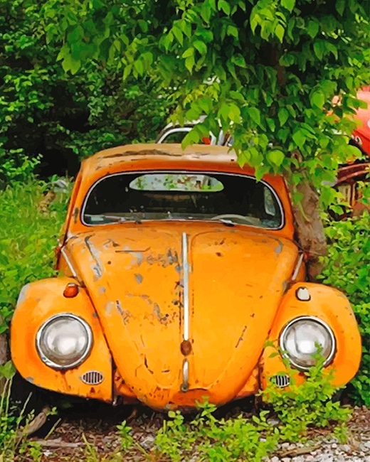 Old Abandoned Car Painting By Numberss.png