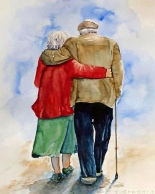 Old Couple Hugging Painting By Numbers.png