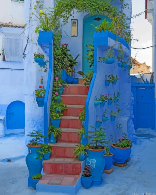 Old House Chefchaouen City Painting By Numberss.png