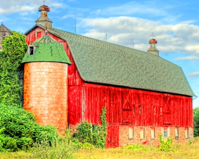 Old Red Barn Painting By Numberss.png