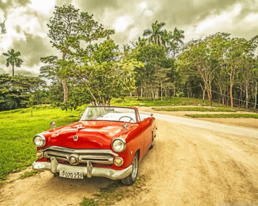 Old Red Car Painting By Numberss.png