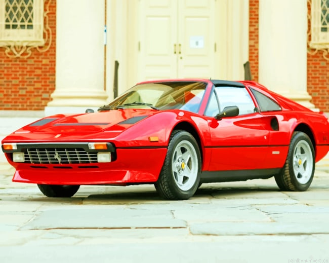 Old Red Ferrari 308 Painting By Numberss.png