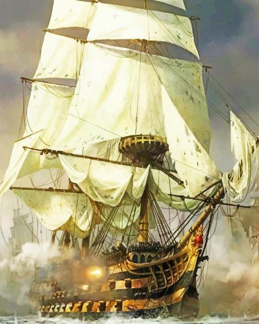 Old Ship Painting By Numberss.png