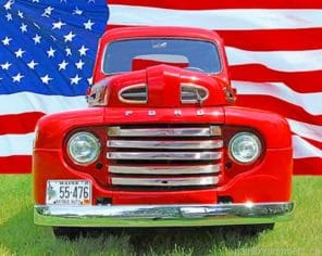 Old Truck And Flag Painting By Numberss.png