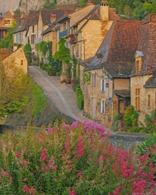 Old Village Buildings Painting By Numberss.png