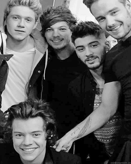 One Direction Family Singers Painting By Numbers.png