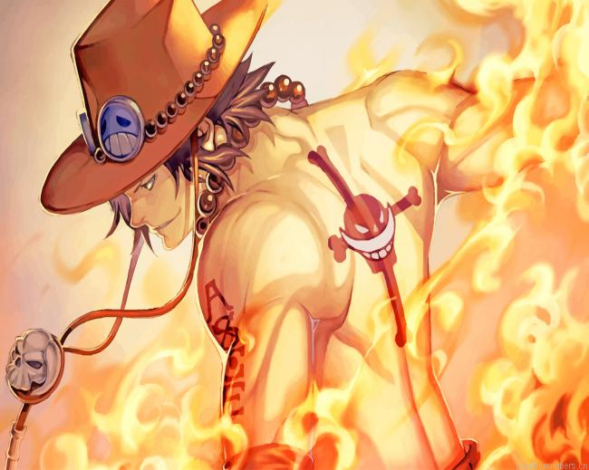 One Piece Portgas Ace Animations Painting By Numberss.png