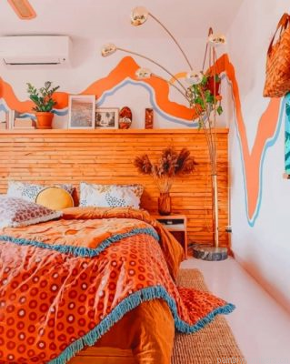 Orange And White Bedroom Painting By Numbers.png