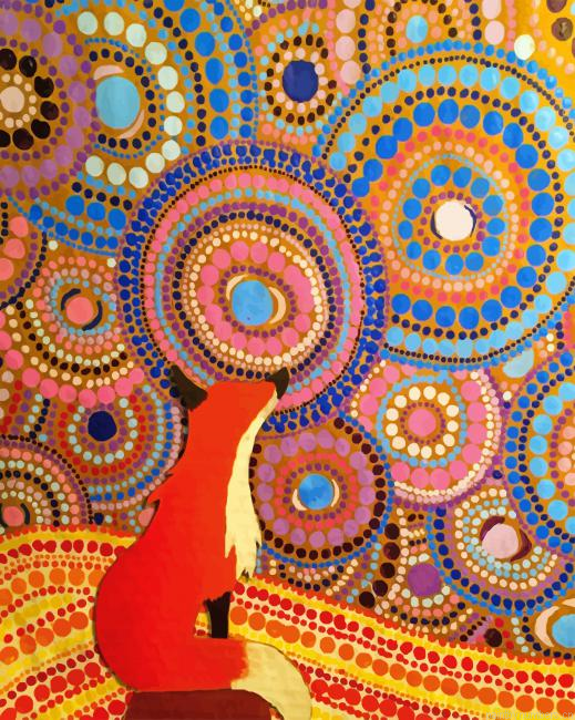 Orange Fox Aboriginal Art Painting By Numbers.png