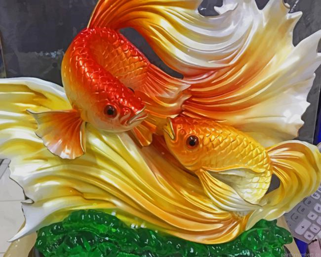 Orange Goldfish Species Painting By Numberss.png