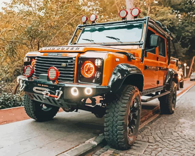 Orange Land Rover Defender Painting By Numberss.png
