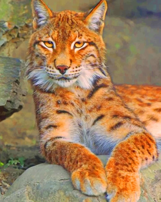 Orange Lynx Cat Animals Painting By Numberss.png