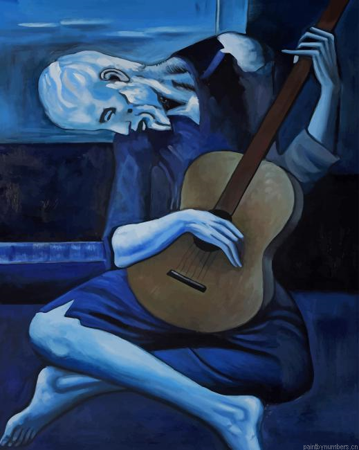 Pablo Picasso Old Guitarist Painting By Numberss.png