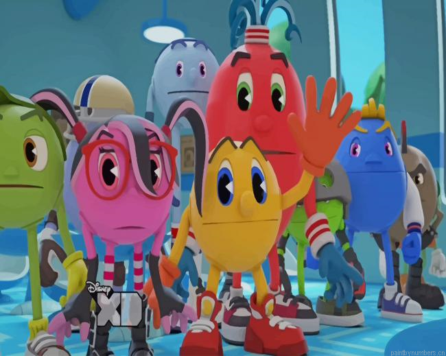 Pac Man And His Friends Games Painting By Numbers.png