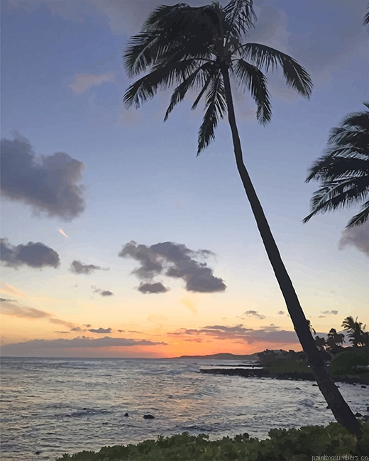 Palm Trees Seascapes Painting By Numberss.png