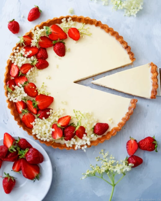 Panna Cotta Tart Food Painting By Numberss.png