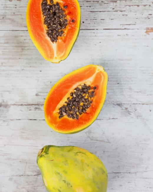 Papaya Photography Fruits Painting By Numbers.png