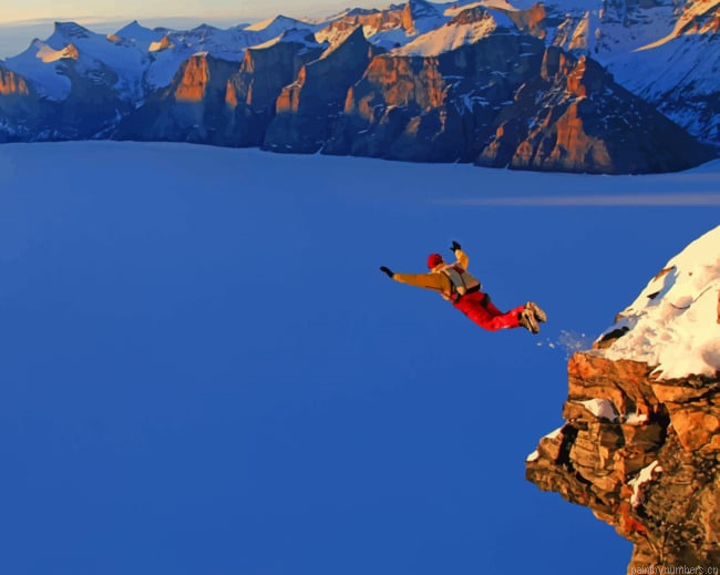 Parachuting Diver Painting By Numberss.png