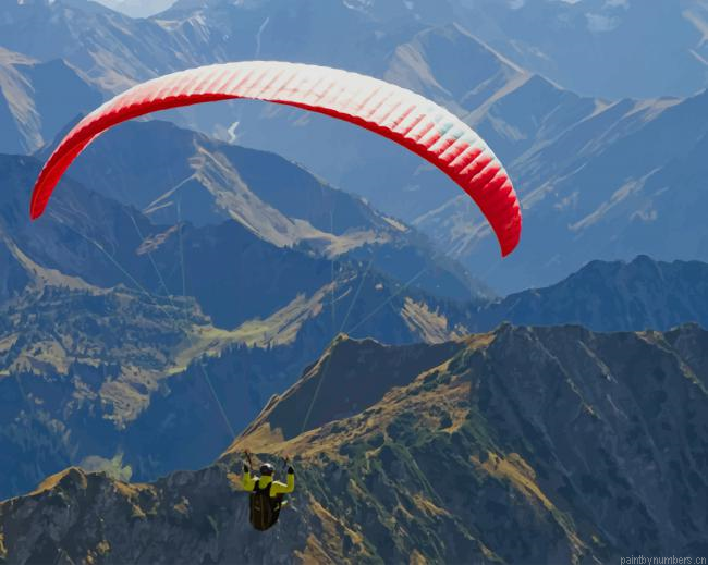 Parachuting In Mountains Painting By Numberss.png