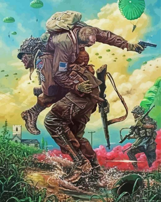 Paratroopers And Soldiers Painting By Numberss.png