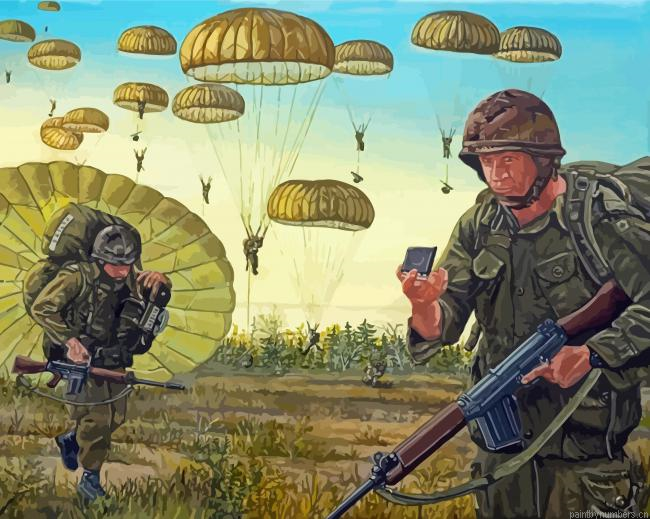 Paratroopers Soldiers Painting By Numberss.png