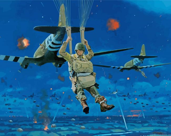 Paratroopers War Art Painting By Numberss.png