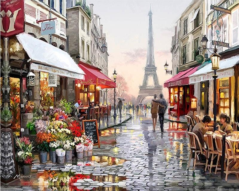 Paris Street City Painting By Numberss.png