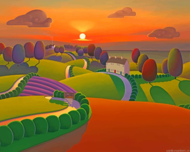 Paul Corfield Road In The Hills Arts Painting By Numberss.png