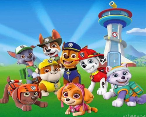 Paw Patrol Illustration Painting By Numbers.png