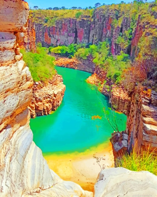 Pedreira Lagoa Azul Brazil Painting By Numberss.png