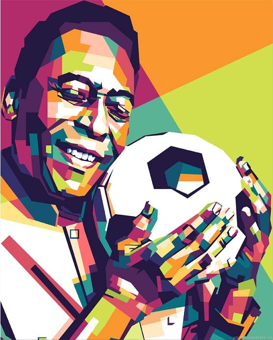 Pele Pop Art Soccer Painting By Numberss.png