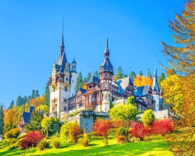 Peles Castle Romania Painting By Numberss.png