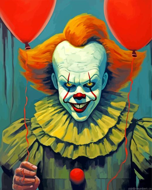 Pennywise The Clown Painting By Numberss.png