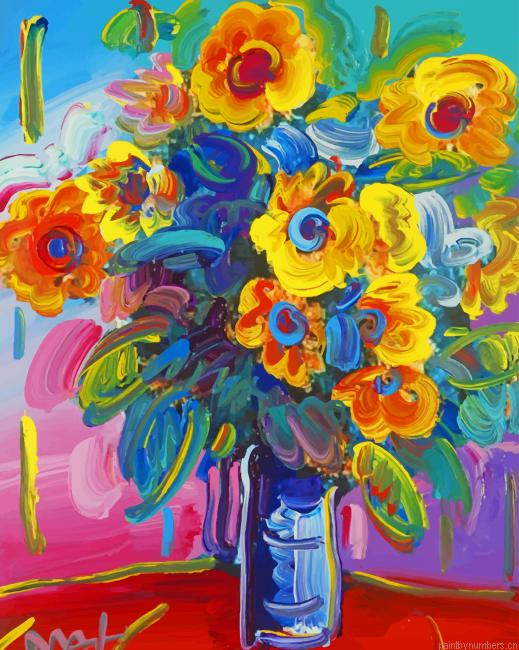 Peter Max Vase Of Flowers Painting By Numberss.png