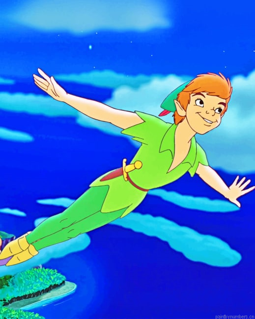Peter Pan Cartoon Painting By Numberss.png