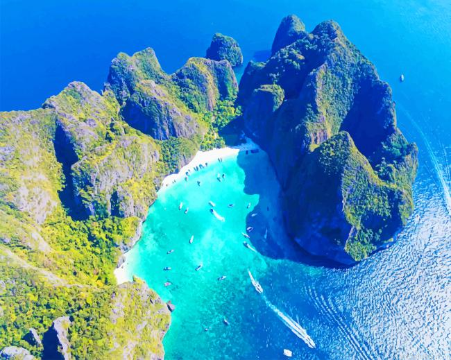 Phi Phi Island Thailand Landscapes Painting By Numbers.png