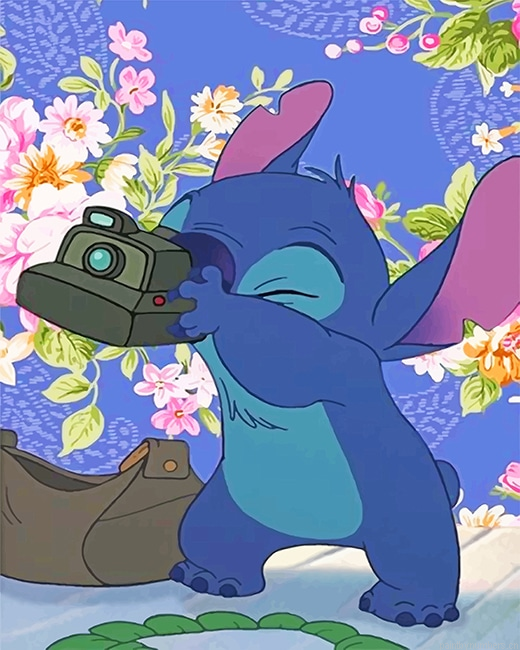 Photographer Stitch Cartoons Painting By Numberss.png