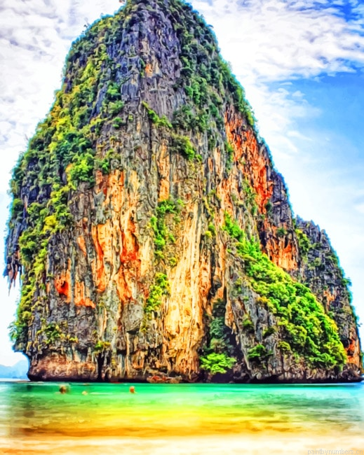 Phra Nang Beach Seascapes Painting By Numberss.png