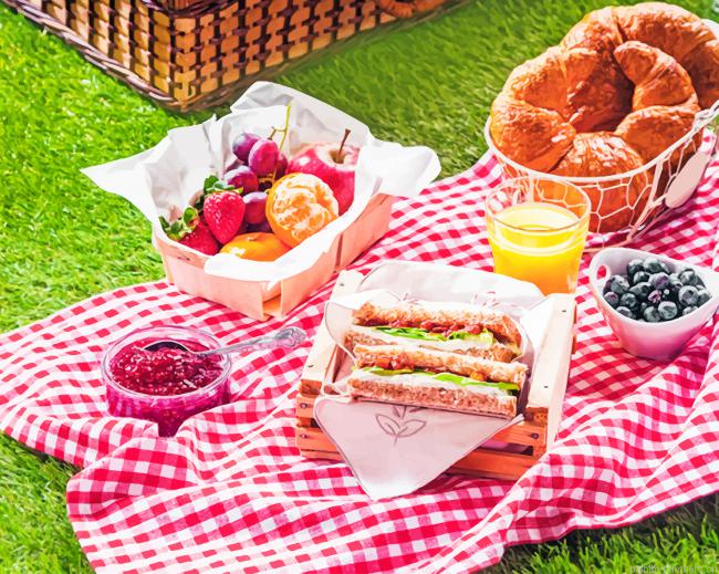 Picnic Time Food Painting By Numberss.png