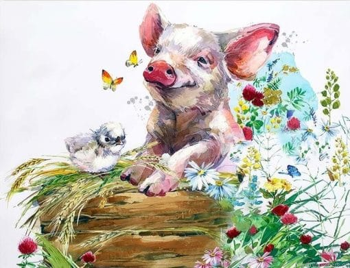 Pig And Bird Painting By Numbers.png