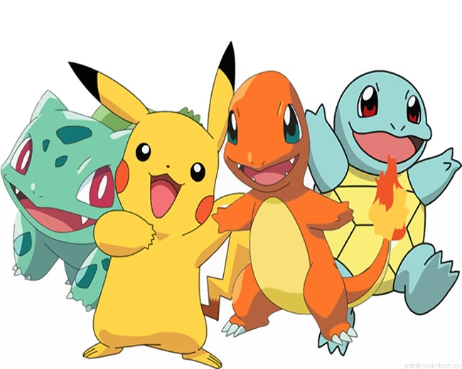 Pikachu Characters Pokemon Painting By Numbers.png