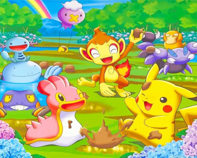 Pikachu Pokemon Anime Painting By Numberss.png