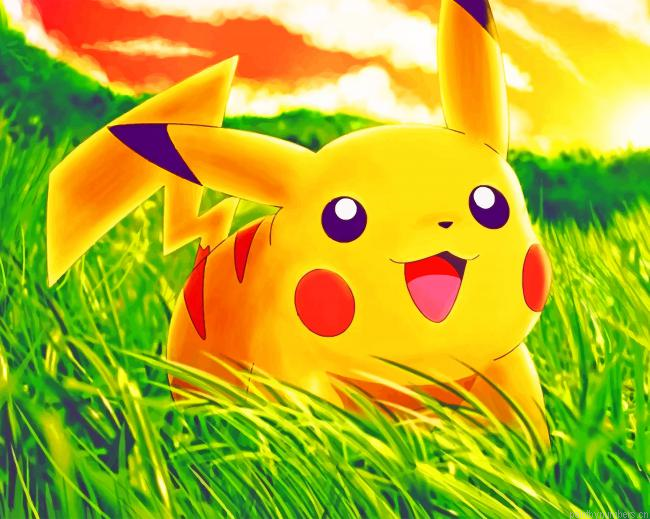 Pikachu Pokemon Cartoons Painting By Numberss.png