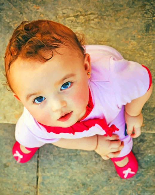 Pink Baby Kids Painting By Numbers.png