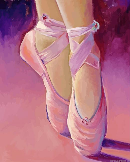 Pink Ballet Shoes Painting By Numberss.png