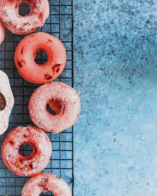 Pink Donuts Food Painting By Numbers.png